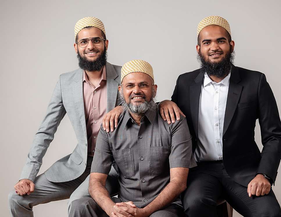 The Gohar family: Abbas, Najmudin and Imran